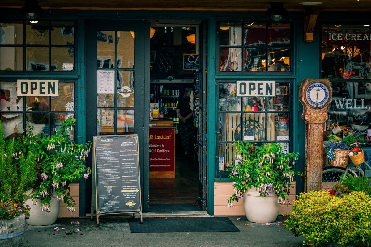 An independent shop open for trade